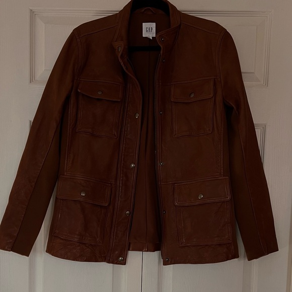 GAP LAMB LEATHER JACKET - Picture 1 of 5